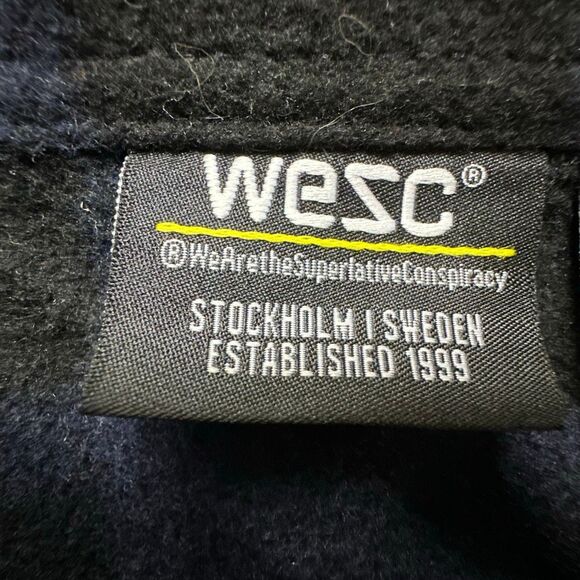 WESC Oden Buffalo Plaid Overshirt Check Mens XL Long Sleeve BLUE Womens XXL - Picture 5 of 8